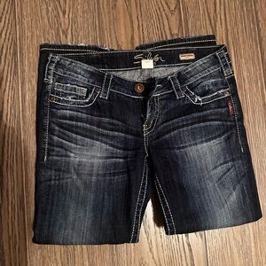 Silver Jeans Dark Indigo Women's Cropped Jeans